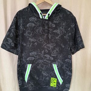 NWT M Ecko Unlimited Black and Neon Green Hoodie floral